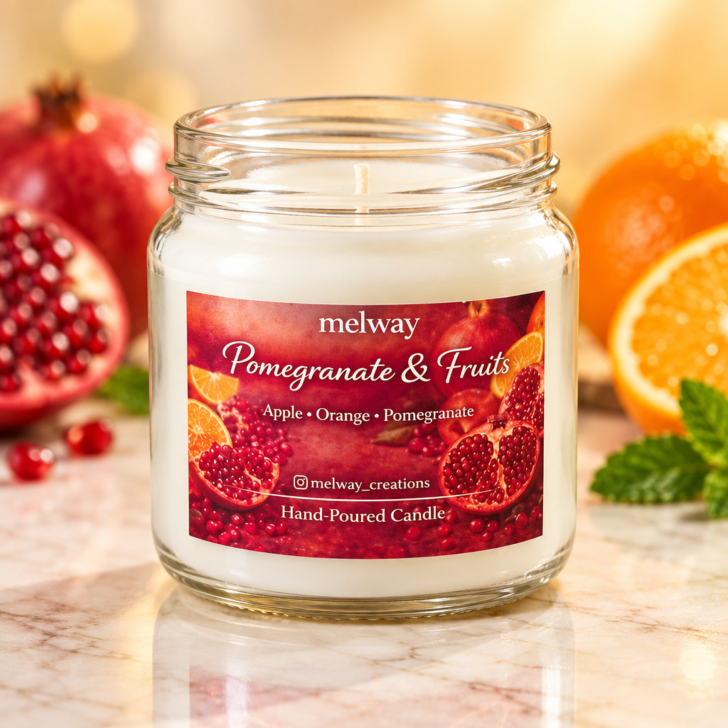 Melway Pomegranate & Fruits Scented Candle