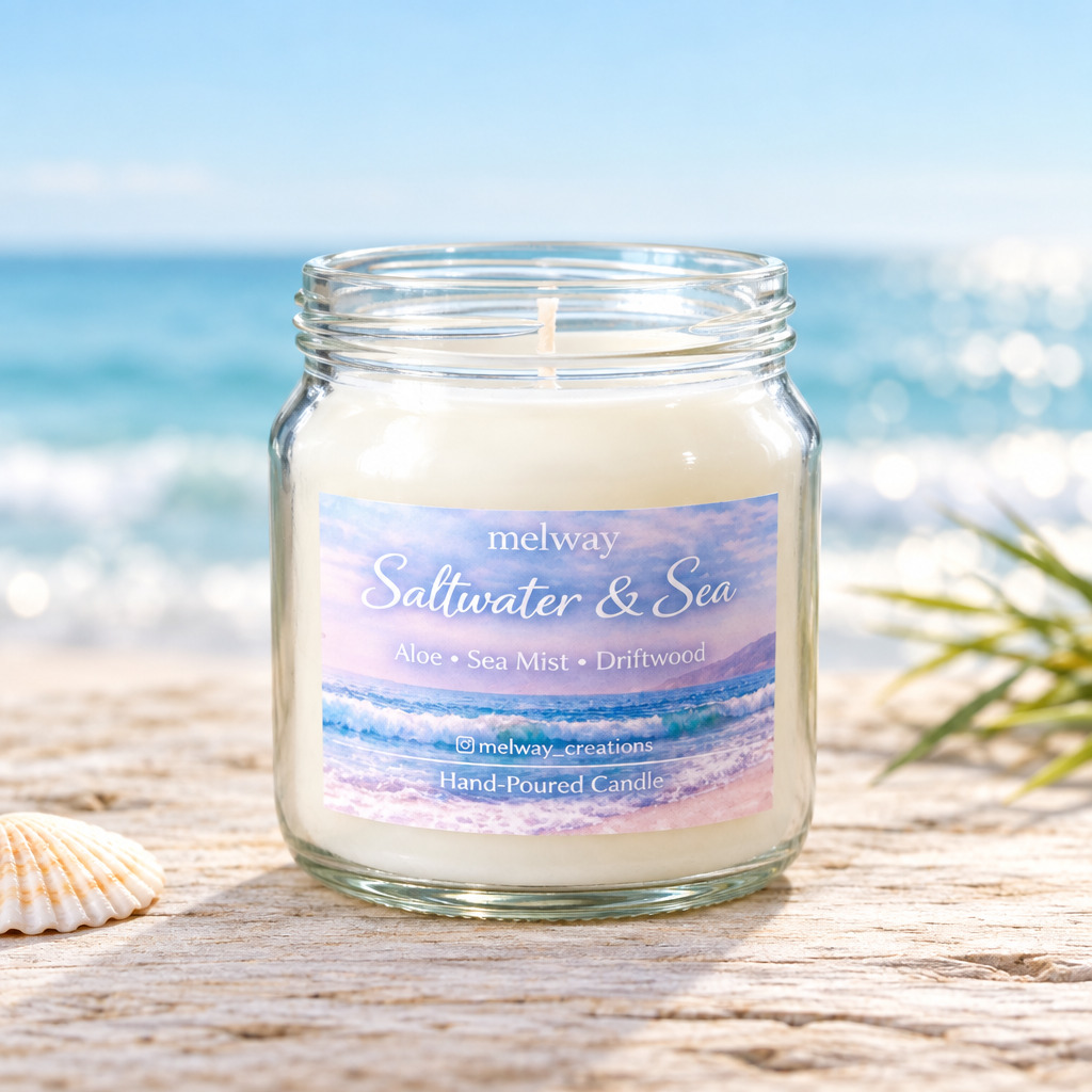 Melway Saltwater & Sea Scented Candle