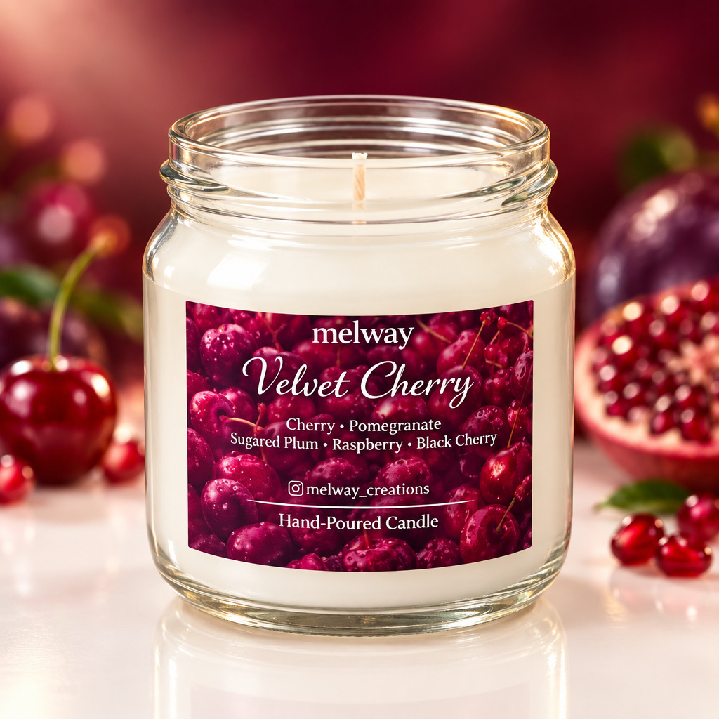 Melway Velvet Cherry Scented Candle